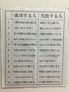 成功する人、失敗する人